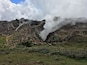 Sulfer fumes coming out of this active volcano on the island of Guadeloupe. (1457m)