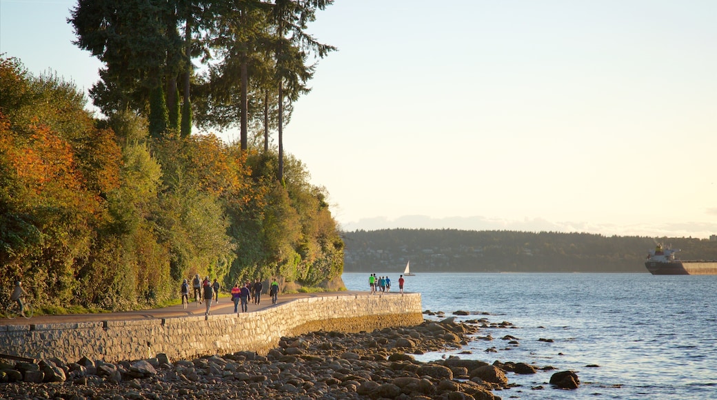 Stanley Park which includes rocky coastline