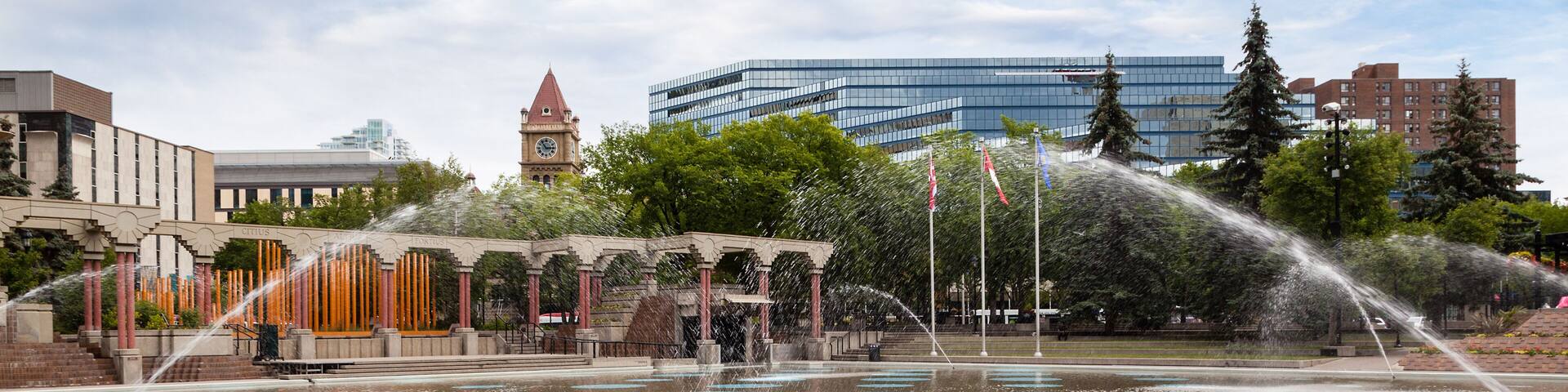 Olympic Plaza in Downtown Calgary