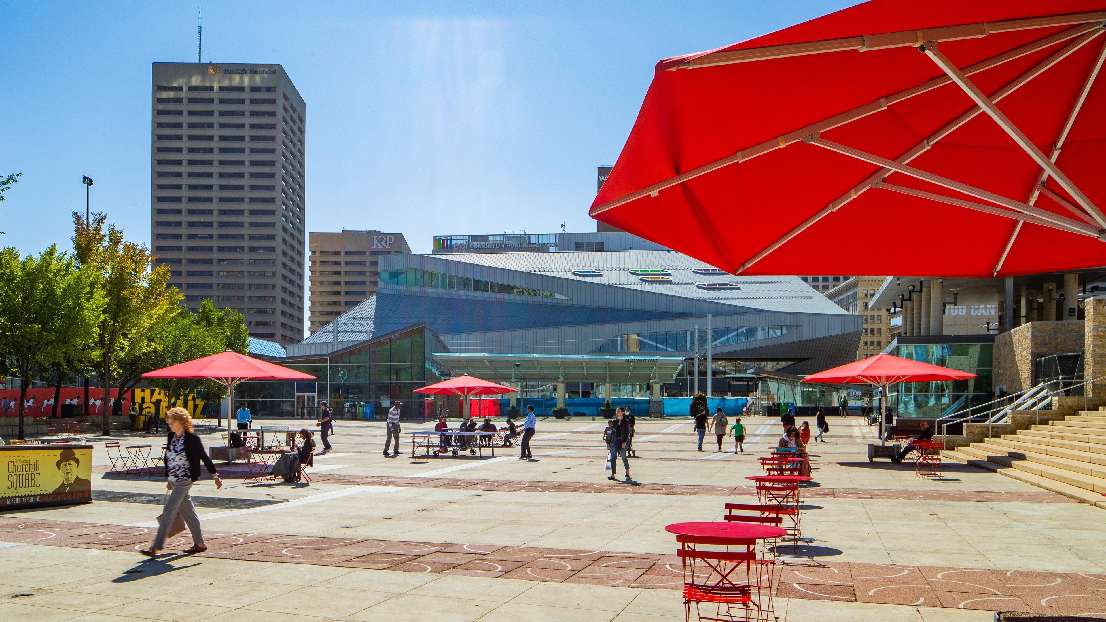 Sir Winston Churchill Square featuring street scenes and a square or plaza