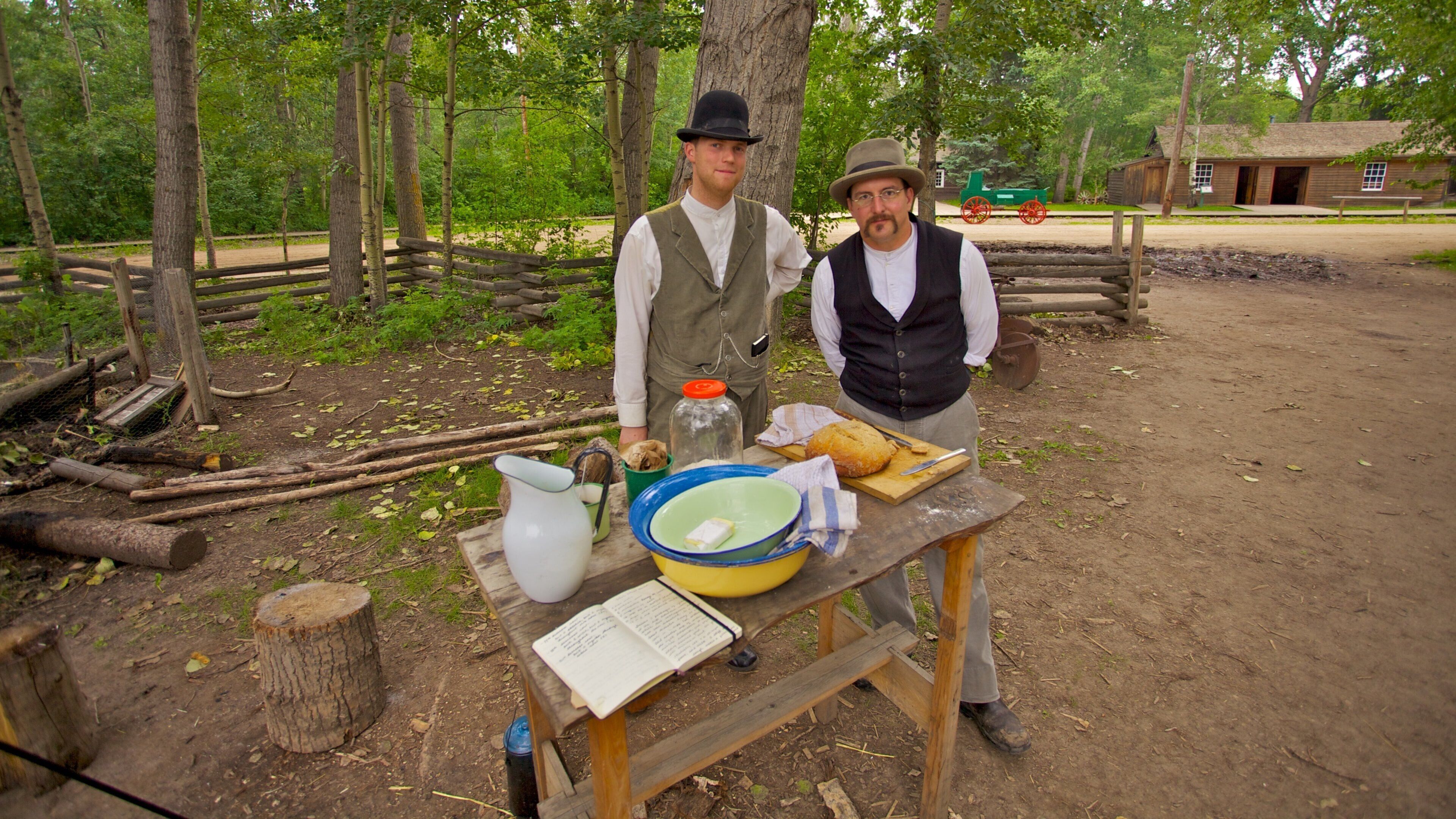 Fort Edmonton Park que inclui comida