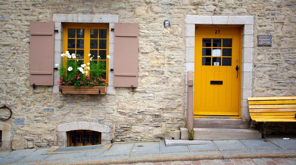 Pl Royale, Quebec, Quebec, Canada fasiliteter samt historisk arkitektur, hus og blomster