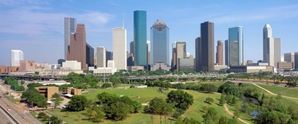 Houston Skyline, Memorial Park, Texas'