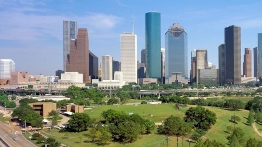 Houston Skyline, Memorial Park, Texas'