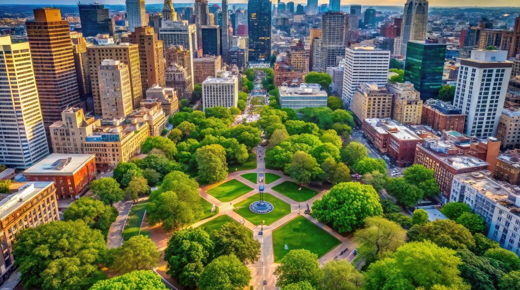 Serene Rittenhouse Square in Philadelphia Showcasing Lush Greenery and Urban Landscape Beauty