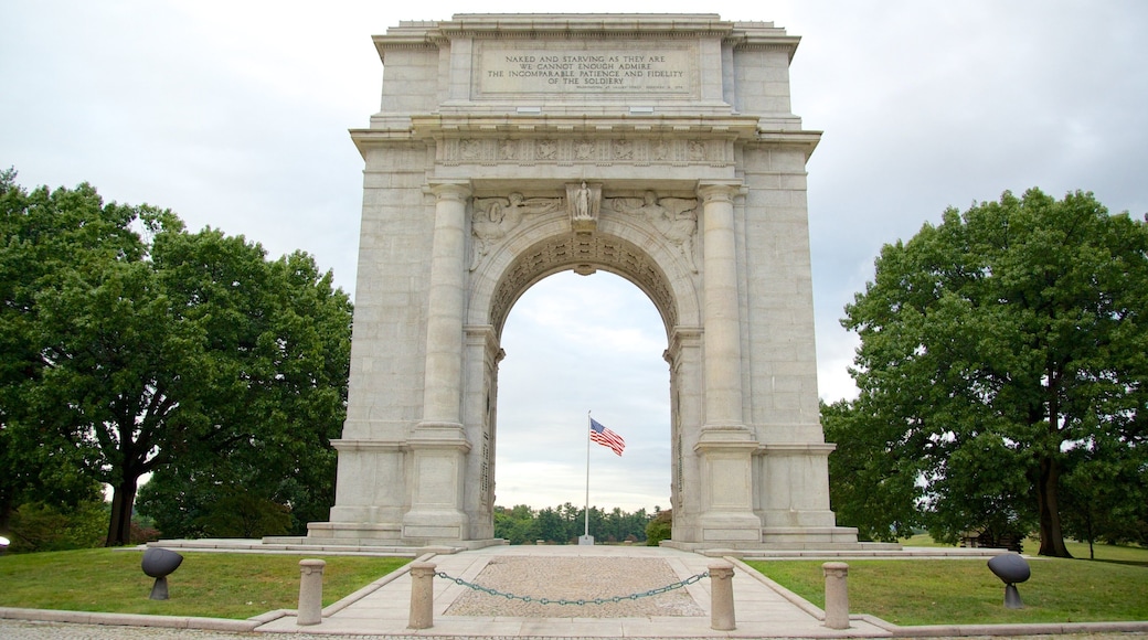 Valley Forge National Historic Park som viser historisk arkitektur