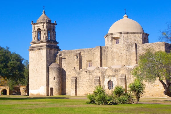 Historic architecture and natural beauty at San Antonio Missions National Historical Park in Texas