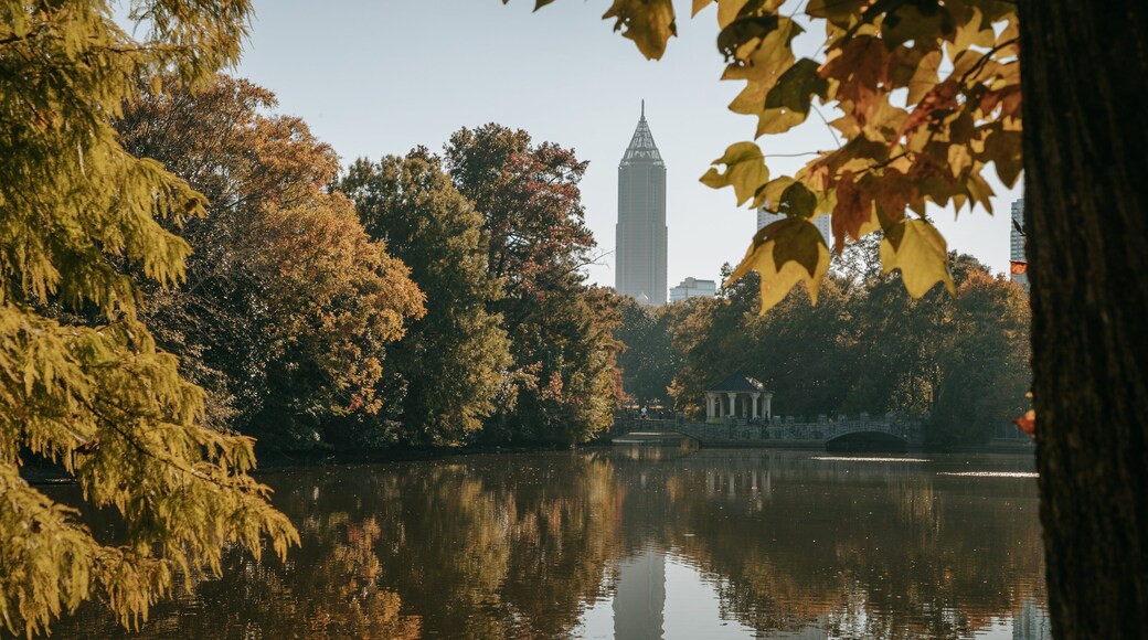 Piedmont Park featuring a pond