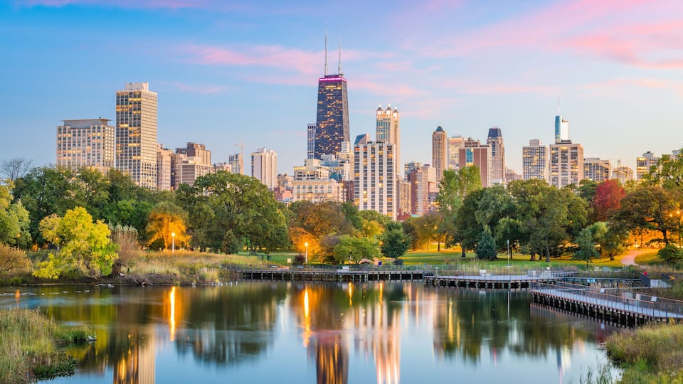 Lincoln Park, Chicago, Illinois Skyline