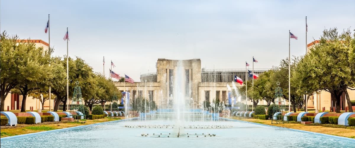 Esplanade Fountain and Hall of State, Dallas