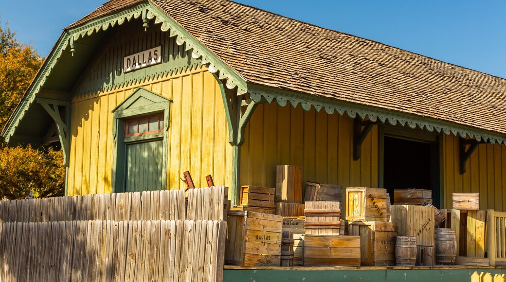 Dallas Heritage Village which includes heritage architecture and a small town or village