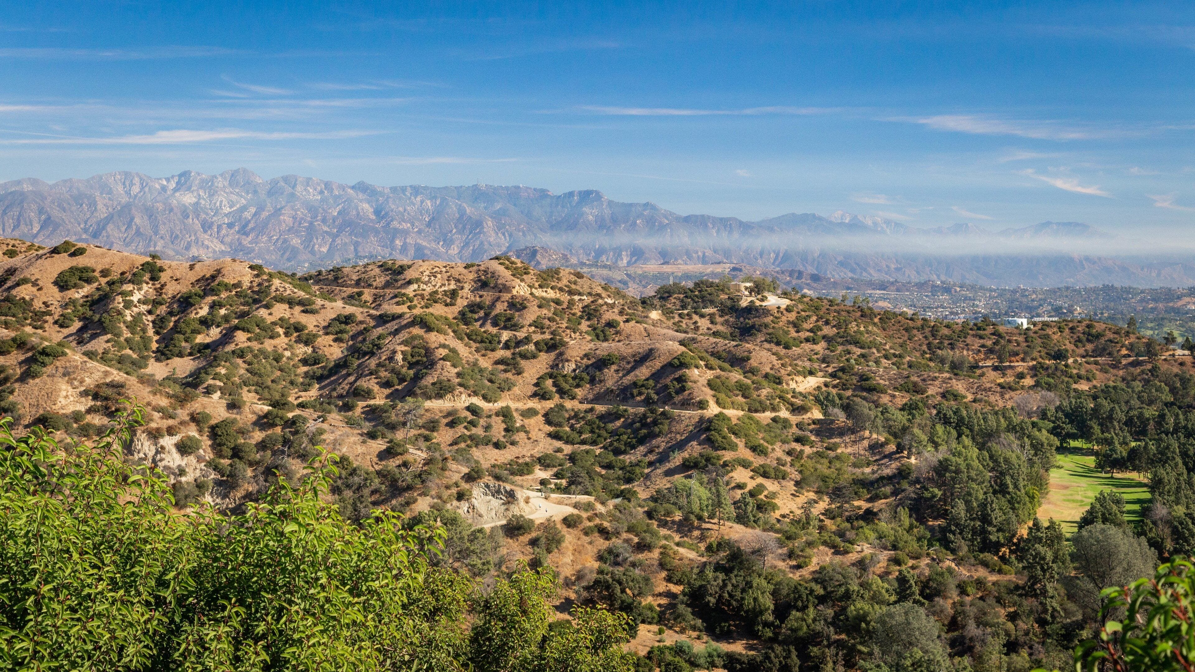 Griffith Park showing landscape views and tranquil scenes