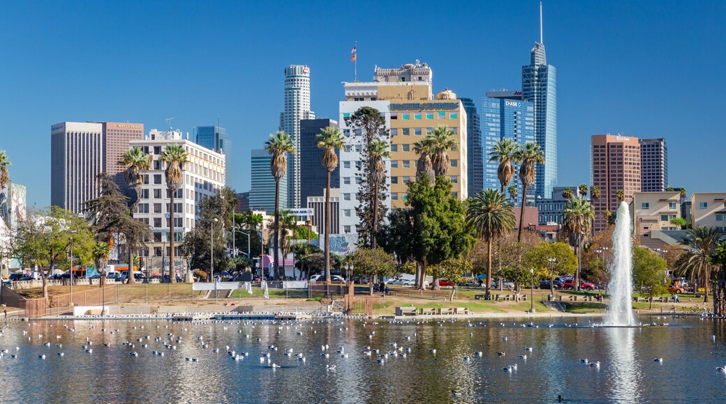 MacArthur Park featuring a bay or harbor and a city