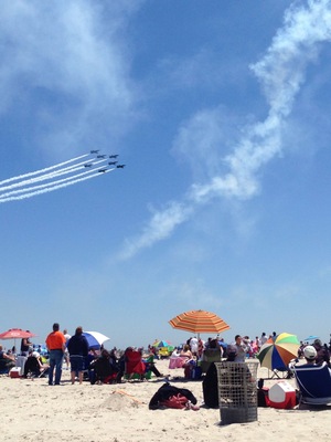Every Memorial Day weekend, Saturday and Sunday, Jones Beach has an Air Show from 12pm - 5pm. Thousands of people come so it's advised to be there early! $10 parking, free admission!