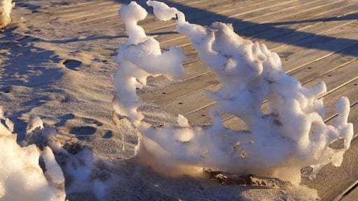 Looks like this snow drift could just sail away on the ocean breeze.