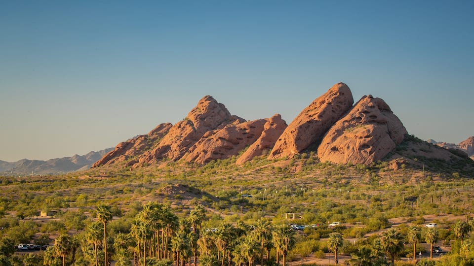 Papago Park which includes desert views and landscape views