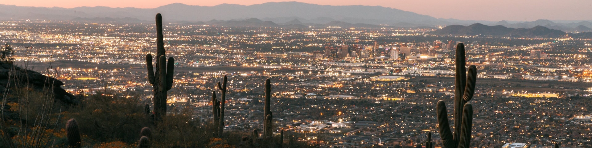 South Mountain Park featuring landscape views, tranquil scenes and desert views