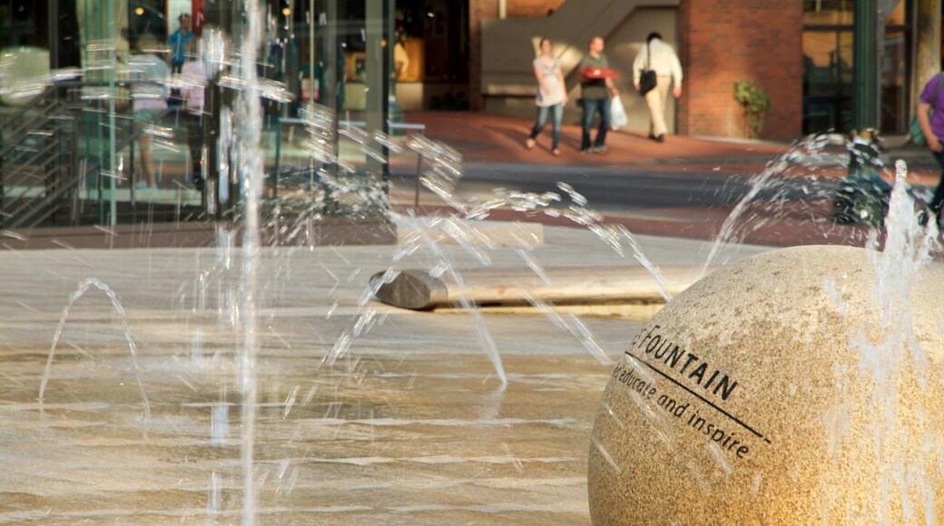 South Park Blocks which includes a fountain