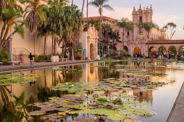 Balboa Park which includes a pond
