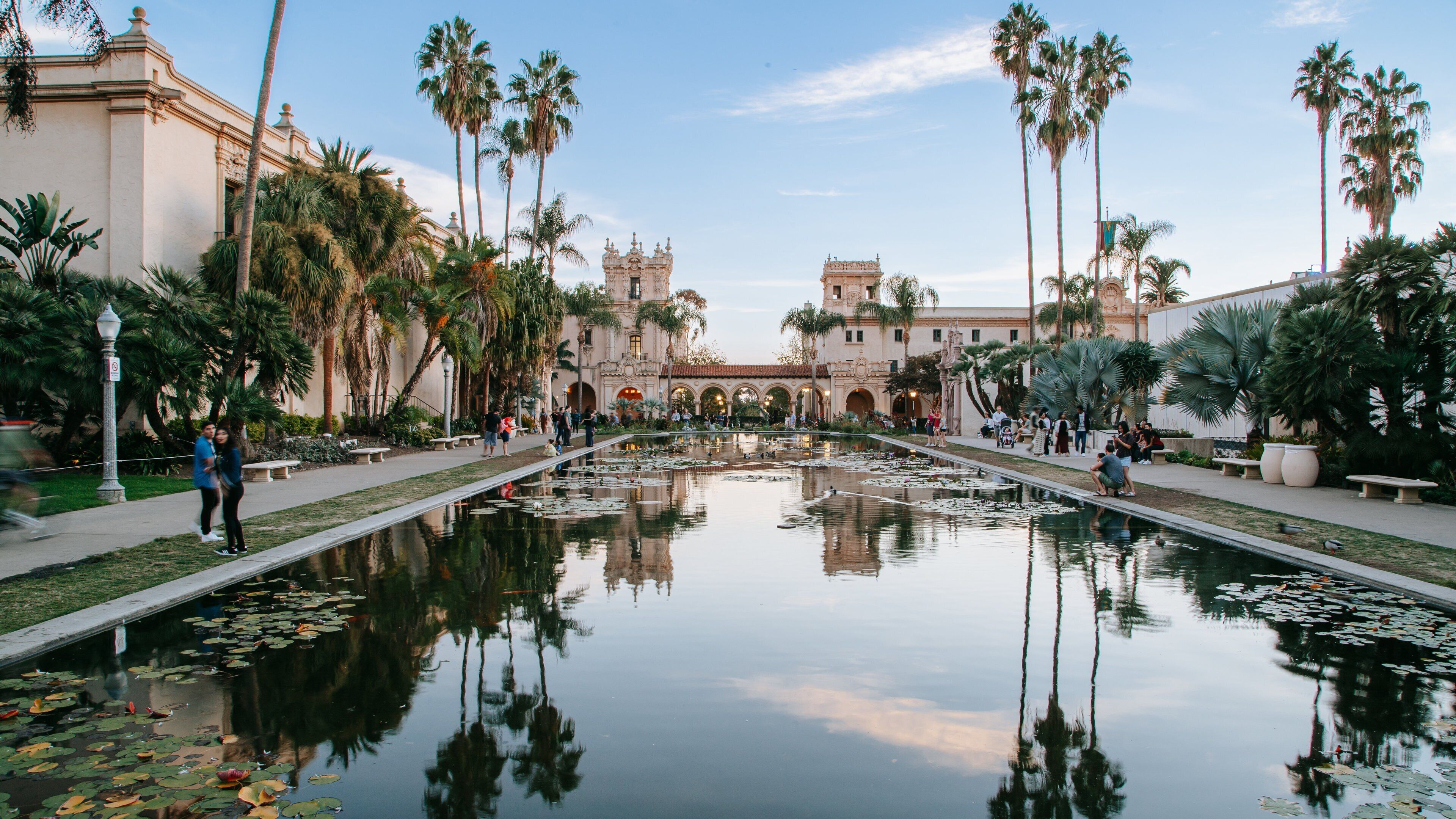 Balboa Park which includes a pond