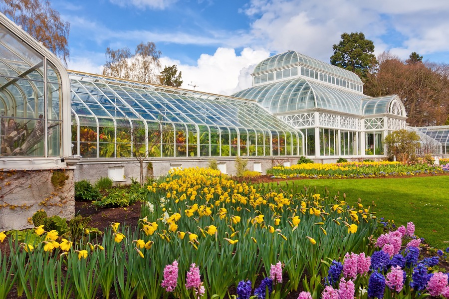 Seattle public conservatory of flowers at Volunteer Park.