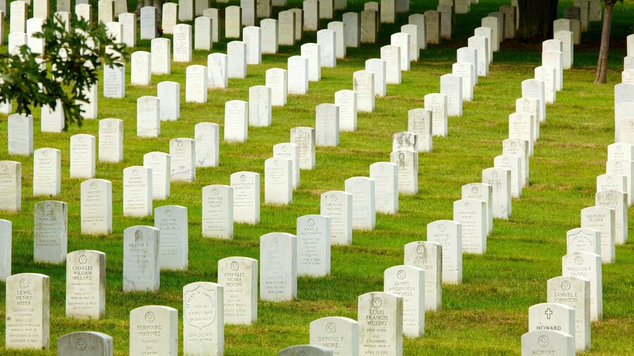 Arlington National Cemetery which includes a memorial and a cemetery