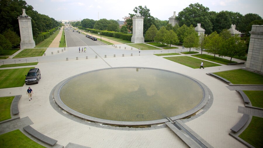 Arlington National Cemetery which includes a cemetery, a square or plaza and a memorial