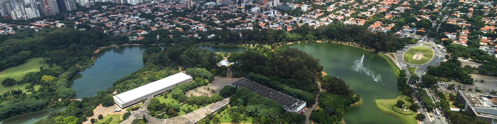 Aerial view of Ibirapuera in Sao Paulo, Brazil