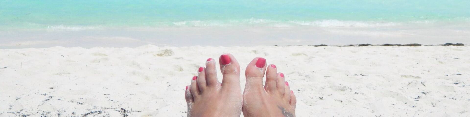 Pristine beaches all over the island. Didn't see another soul for three hours. Total seclusion.