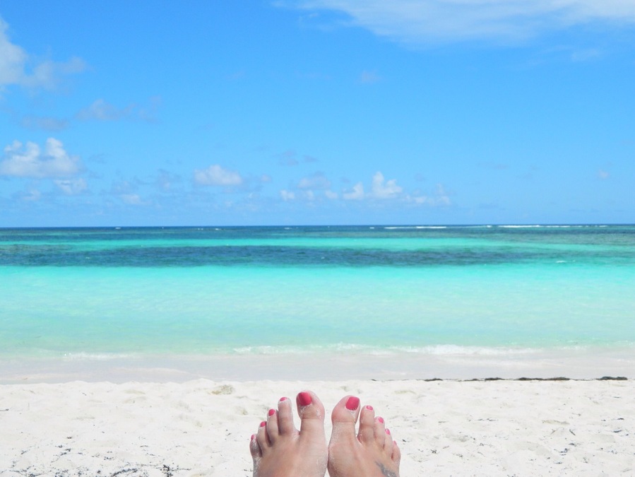 Pristine beaches all over the island. Didn't see another soul for three hours. Total seclusion.