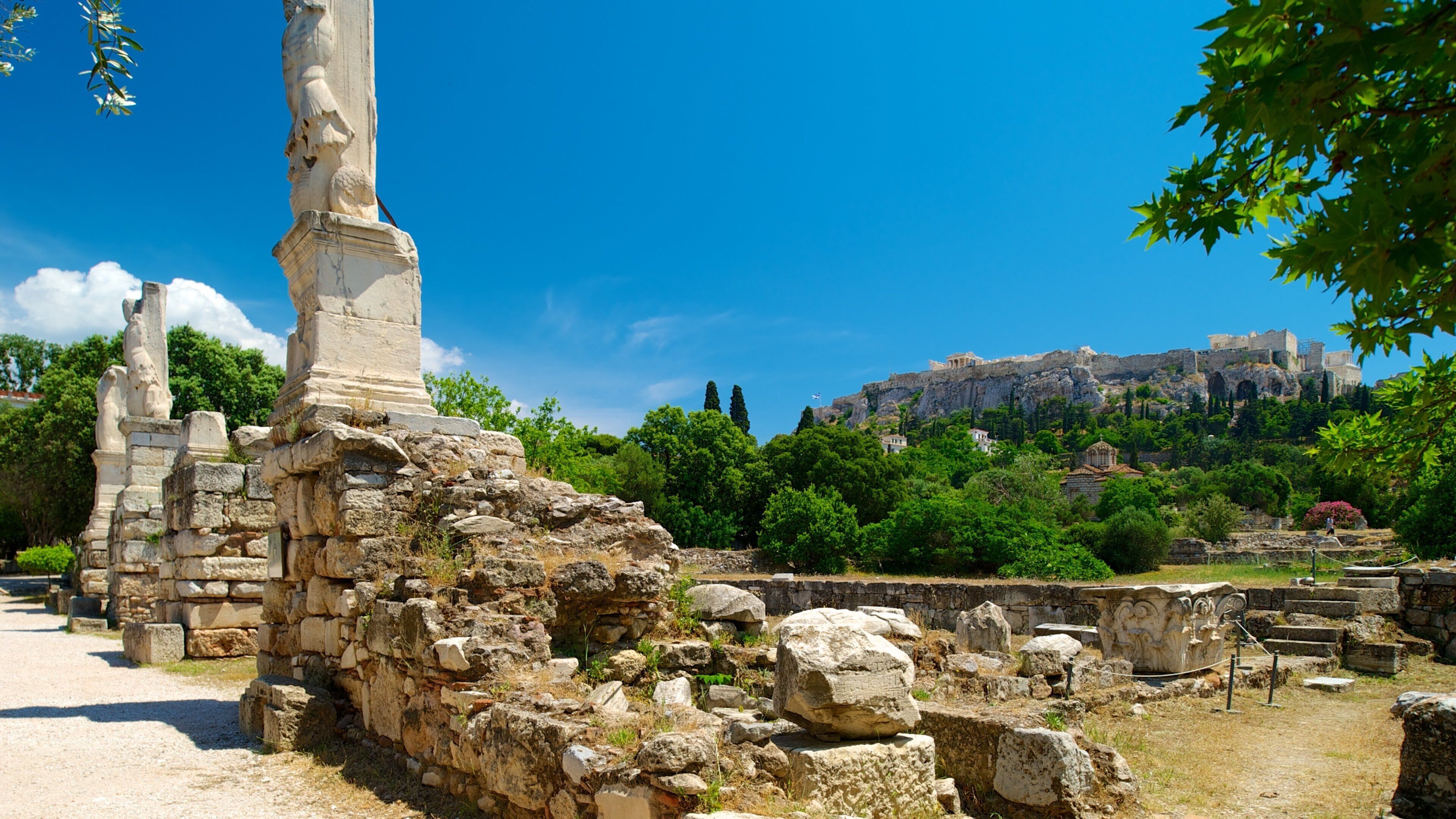 Ancient Agora featuring heritage architecture and building ruins
