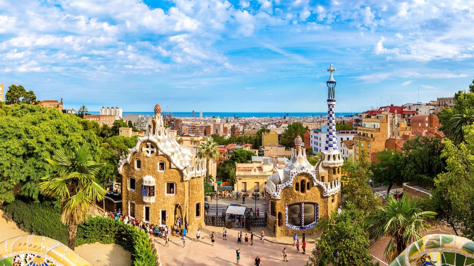 Park Guell in Barcelona, Spain