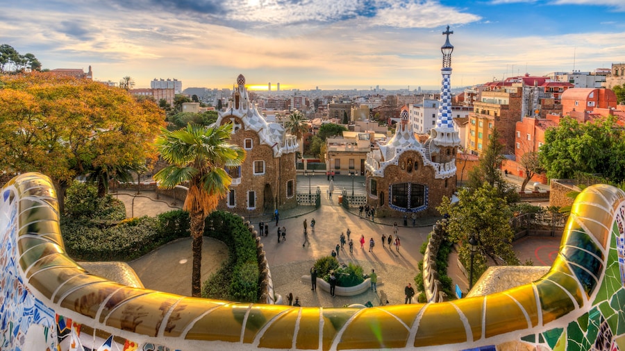 A dream village in Barcelona designed by the architect Gaudi