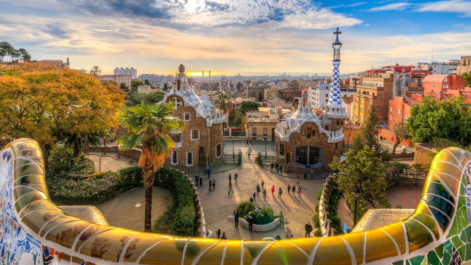 A dream village in Barcelona designed by the architect Gaudi