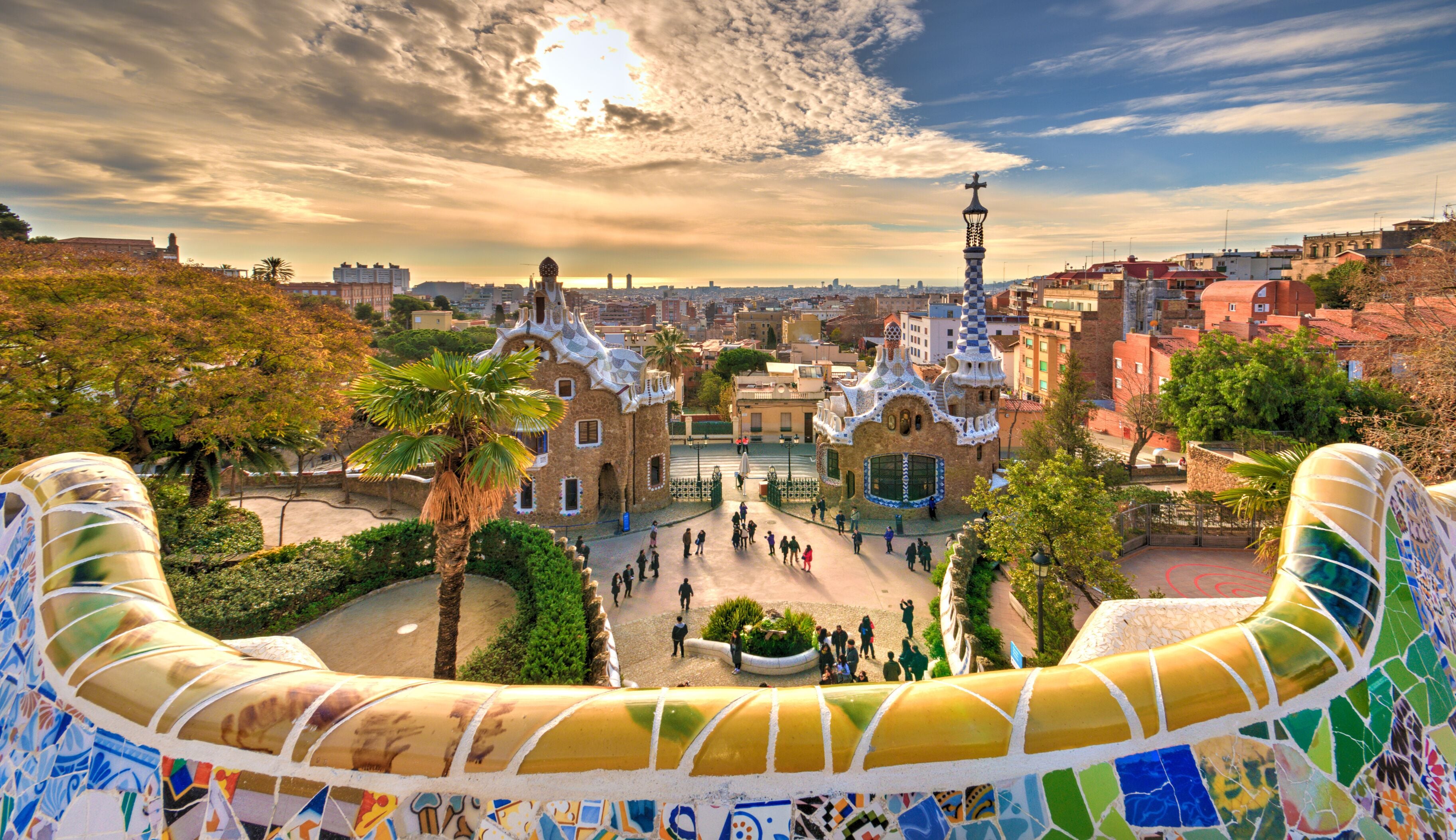 A dream village in Barcelona designed by the architect Gaudi