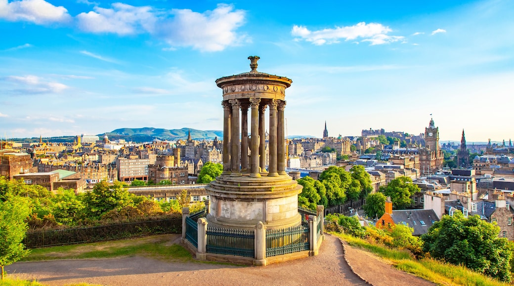 Calton Hill and Edinburgh city view
