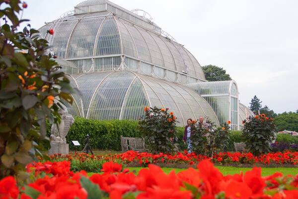 Royal Botanic Gardens, Kew which includes a park and flowers