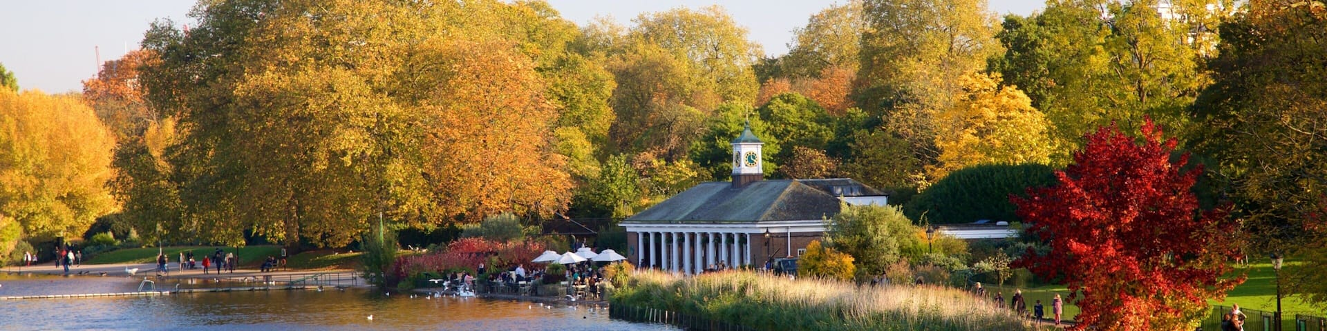 Hyde Park featuring a garden, a river or creek and watersports