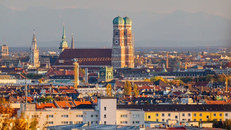 Olympic Park featuring landscape views, a sunset and a city