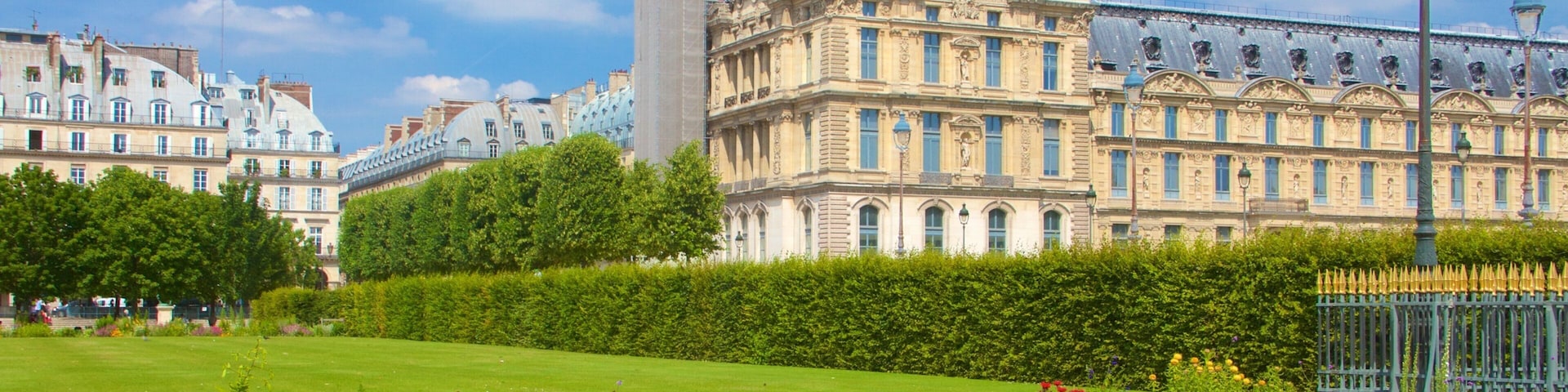 Jardin des Tuileries que inclui elementos de patrimônio, um parque e arquitetura de patrimônio