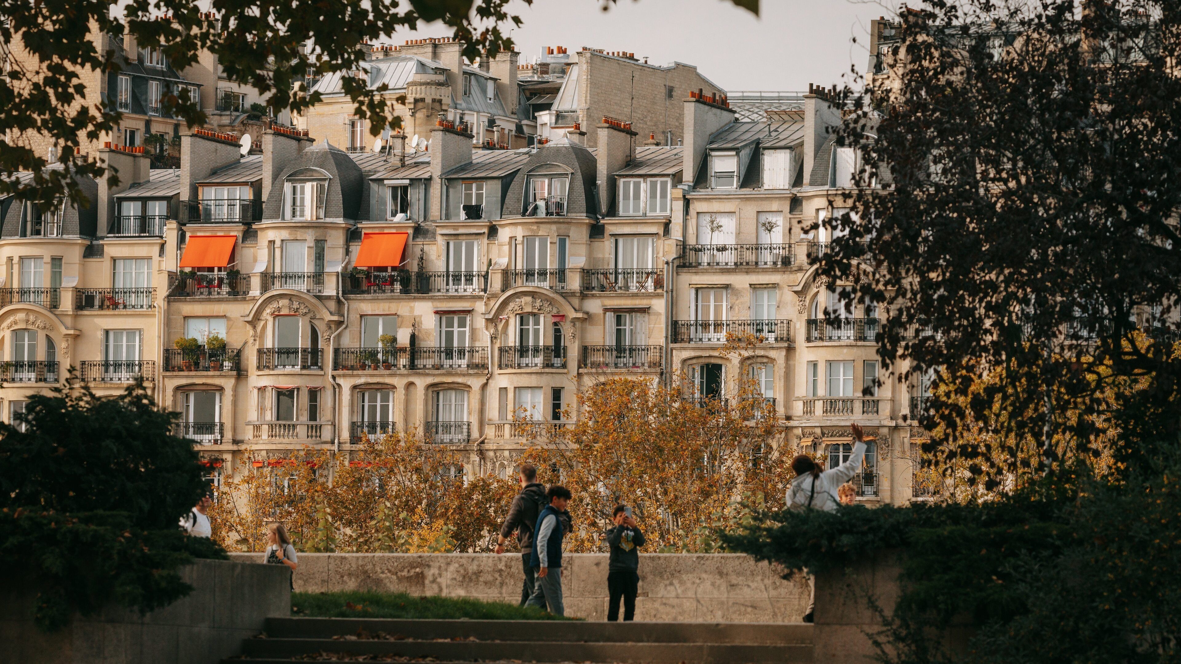 Champ de Mars as well as a small group of people