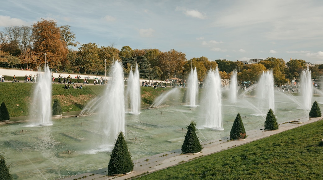 Champ de Mars featuring a fountain