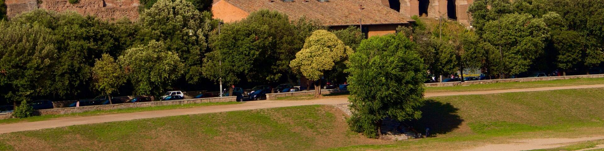 Circus Maximus showing heritage architecture, heritage elements and building ruins