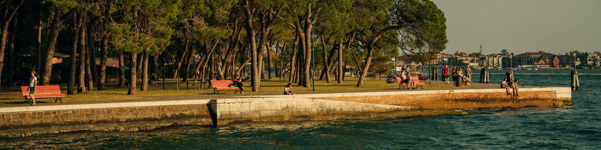 Looking towards The Lido at Parco delle Rimembranze, Venice