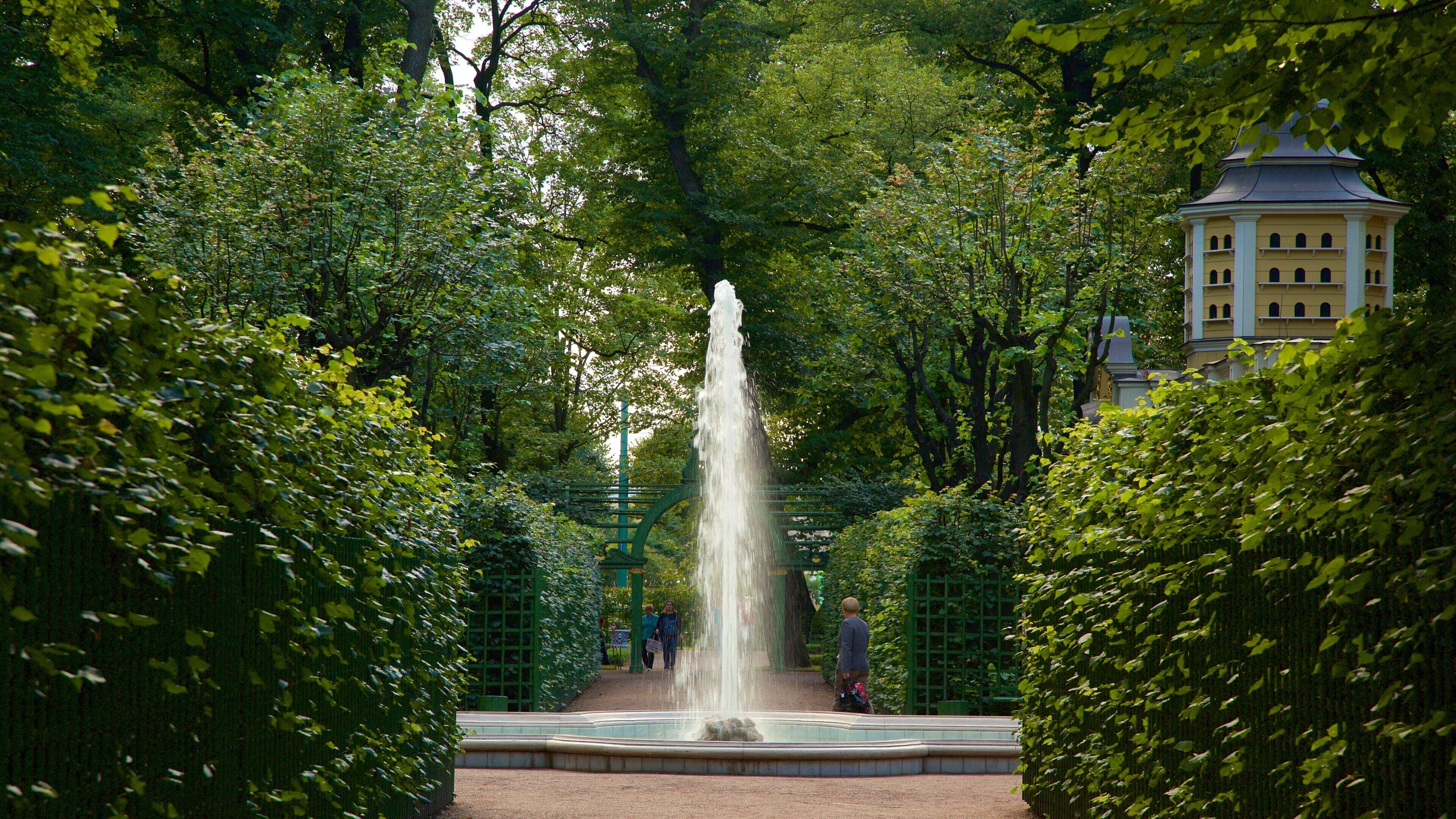 Giardino estivo caratteristiche di giardino e fontana