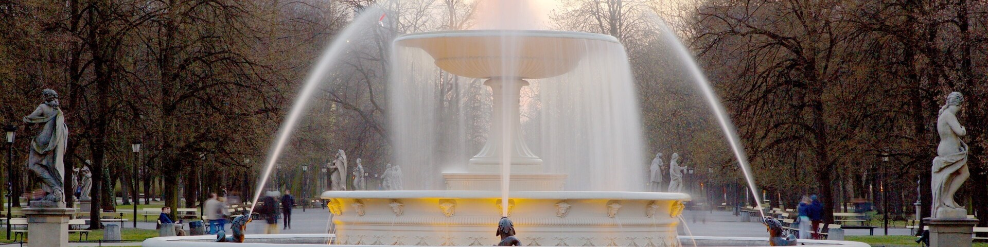 Saxon Gardens featuring a fountain