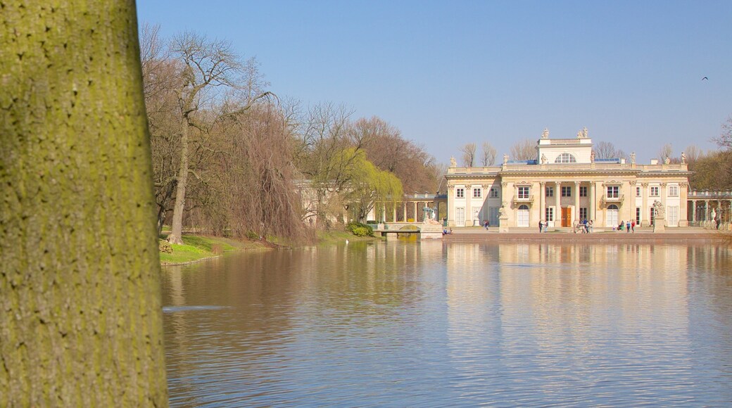 Lazienki Park featuring a lake or waterhole