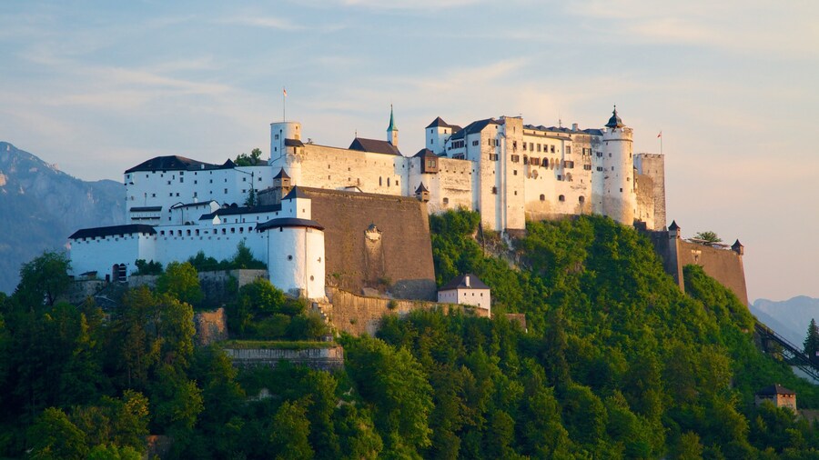 Kapuzinerberg Hill which includes heritage architecture and château or palace