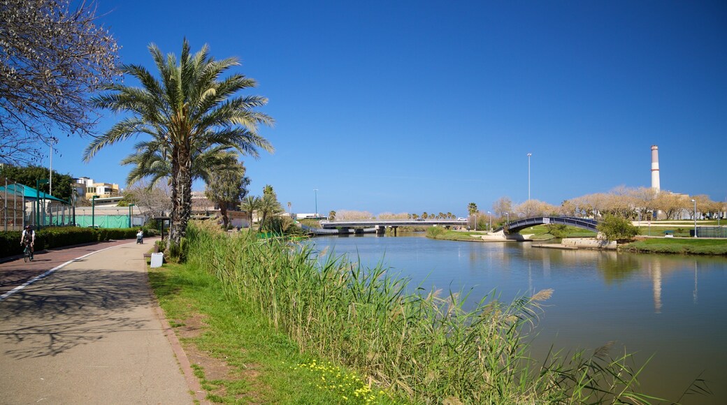 Yarkon Park which includes a river or creek