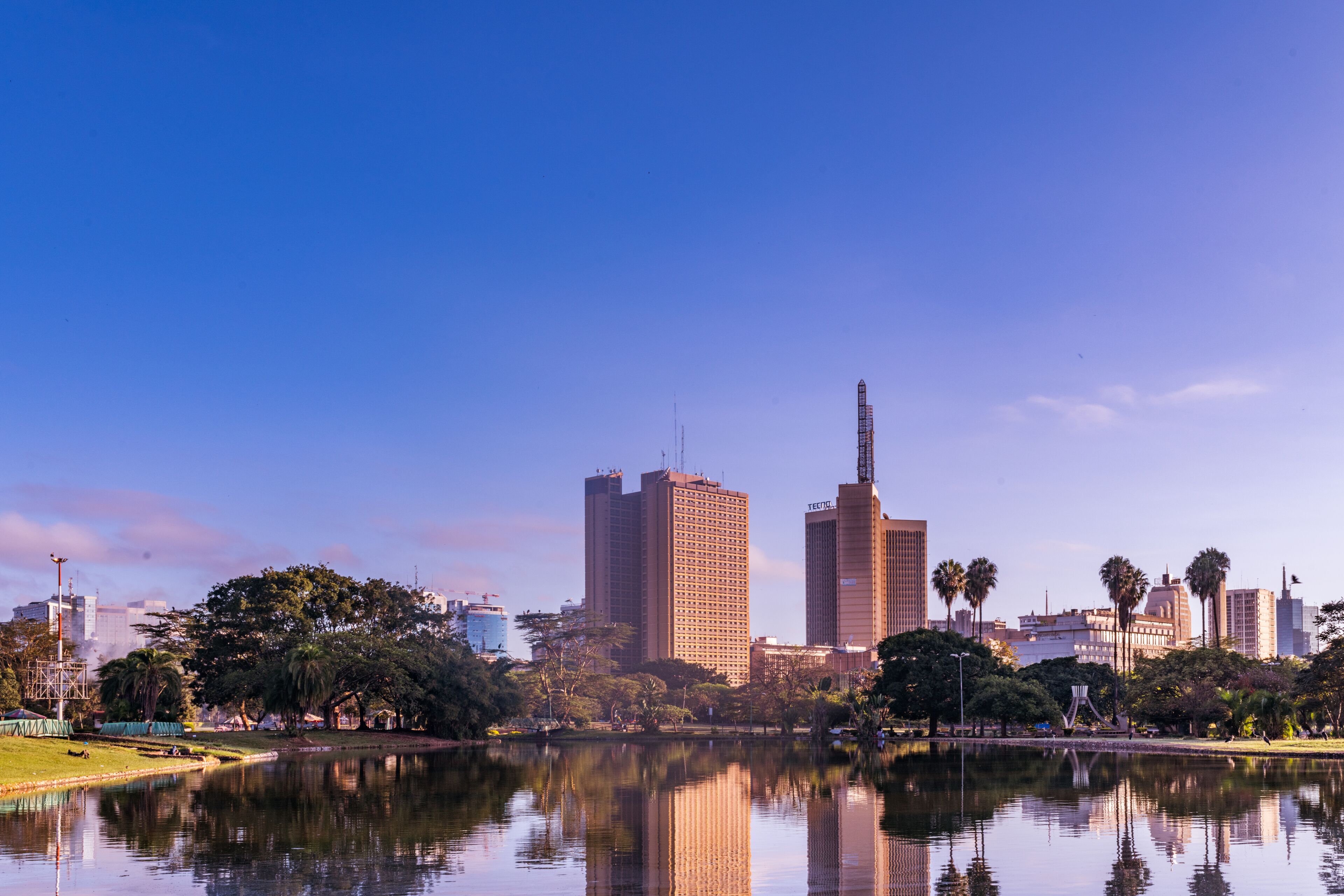 Nairobi City County Kenya's Capital Sunset Sunrise Sundowner Golden Hour Cityscapes Skyline Skyscrapers Landscapes Tall Building Landmarks In Kenya East Africa Aerial Tower High-rise Modern City House